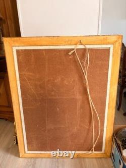 Ancien Peinture Huile Panneau Fabrique Jardin temple Amour Rotonde Impressionnis
