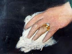 Ancien Tableau Charles Corbineau (1835-1901) Peinture Huile Antique Oil Painting