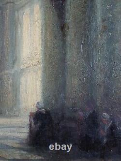 Ancien Tableau Jules Lentrein (1875-1943) Peinture Huile Antique Oil Painting