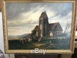 Ancien Tableau / Peinture, porte une signature C TROYON +- 1830