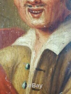 Ancien Tableau Portrait d'un Homme au Turban Peinture Huile Antique Painting