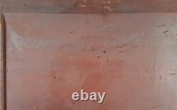 Ancien Tableau Scène de Vie à la Montagne Peinture Huile Antique Oil Painting