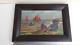 Ancien Tableau Huile Sur Bois Marine Pecheurs Bretons Signé L Jessent