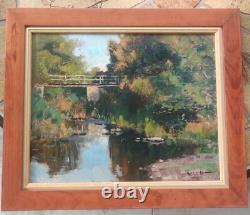 Ancienne Peinture À L Huile Sur Bois Impressionnisme/Art 20 Ème Siècle