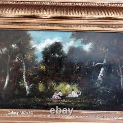 Ancienne Peinture Sur Bois