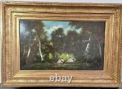 Ancienne Peinture Sur Bois