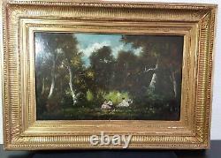 Ancienne Peinture Sur Bois