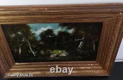 Ancienne Peinture Sur Bois