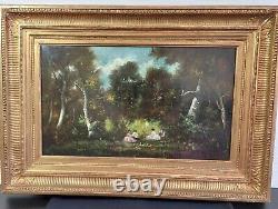 Ancienne Peinture Sur Bois