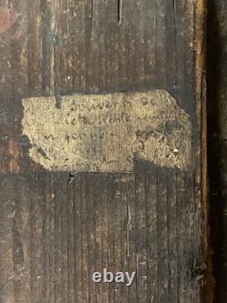 Anonyme Huile sur bois Soldat Miniature Cadre en Bronze XIX
