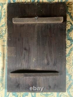 Anonyme Huile sur toile collée sur bois Icône religieuse XX