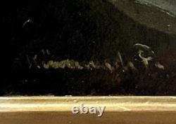 Antique Female Nude Oil Painting French School circa1900 Signed Oil Panel Framed