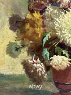 Antique Oil painting 1900's, Bouquet Floral Still Life, Framed, Hand Made