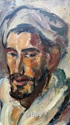 Antoine Gianelli 1896-1983 Ancien Tableau Portrait Orientaliste Militaire Maroc