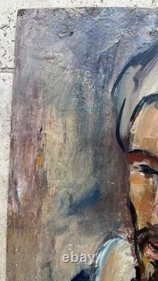 Antoine Gianelli 1896-1983 Ancien Tableau Portrait Orientaliste Militaire Maroc
