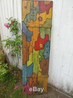 Art Brut Peinture Sur Porte Bois