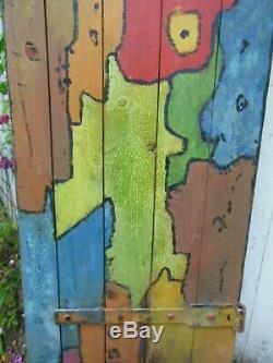 Art Brut Peinture Sur Porte Bois