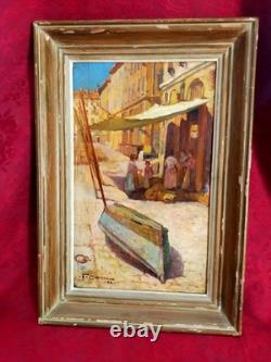 Augustin Carrera 1902 Le Vieux Port-Place aux huiles-Quai du Canal à Marseille