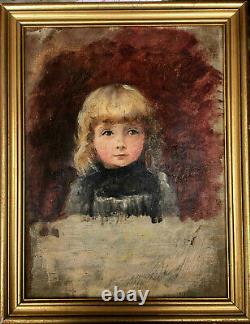 BACH ALOIS 1809 / 1893 Portait denfant / Huile sur bois / Allemagne