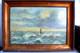 Belle Marine Huile Sur Bois 72 X 52 Cm Sign&Eacute;e Bon &Eacute;tat Encadrement Bois