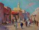 B. Retaux Sublime Ancienne Peinture Orientaliste Huile Sur Panneau Marrakech