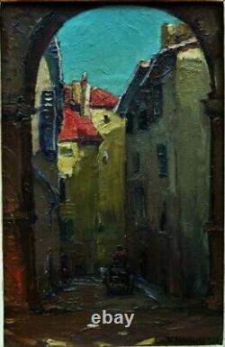 Basile NETCHITAILOFF 1888-1980 Ruelle en Provence. Peintre Russe côté. Lapchine