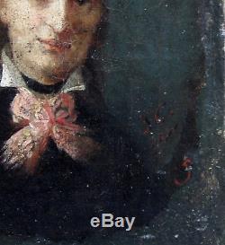 Beau Portrait Impressionniste 1870. Jeune Femme Au Nud Rose. Monogramme Gc