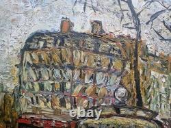 Beau Tableau Peinture HSP Scène Vie Paris Boulevard Expressionnisme Années 50