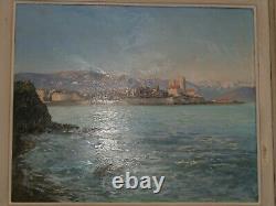 Beau tableau Honoré CAMOS/huile sur bois ANTIBES au soleil. 1954