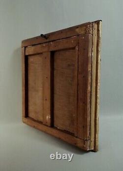 Belle Huile S/Bois Ancienne, Faune Chatouillant Jeune Femme, dlg de F. Boucher