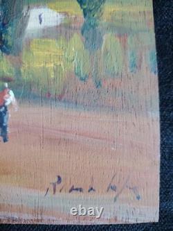 Belle Huile Sur Bois De Riccardo Capone École Italienne Naples Année 60