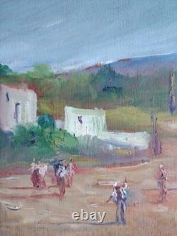Belle Huile Sur Bois De Riccardo Capone École Italienne Naples Année 60