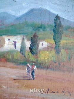 Belle Huile Sur Bois De Riccardo Capone École Italienne Naples Année 60