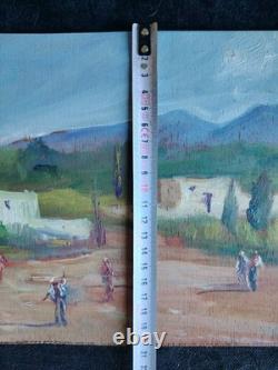 Belle Huile Sur Bois De Riccardo Capone École Italienne Naples Année 60
