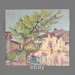 Belle Huile Sur Bois Montgaillard Ariège 1902 Signé Maison Rustique Sur Le Sios