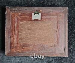 Belle Huile Sur Bois Paysage Maritime Encadré Sous Verre