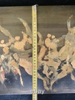 Belle Huile Sur Bois Scène De Vie Et De Danse Signé