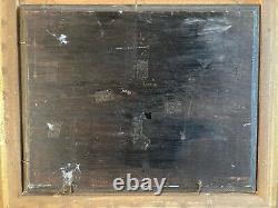 Belle Peinture Huile Sur Panneau Bois Hsp Morrice Maison En Bord De Rivière Art