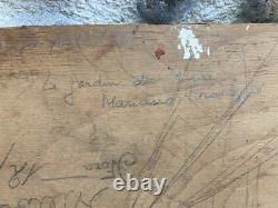 Belle peinture huile panneau Bois Musée Mariano Procópio 1954 Juiz de Fora Art