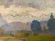 Belle Peinture Huile Panneau Bois 1900 Paysage Impressionniste Couleur Fauve Art