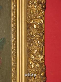 Bouquet De Fleurs, Peinture à l'Huile Sur Bois époque 20ème