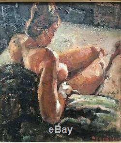 Camille Descossy Tableau Hsp Peinture Nu Féminin 1950 Ceret