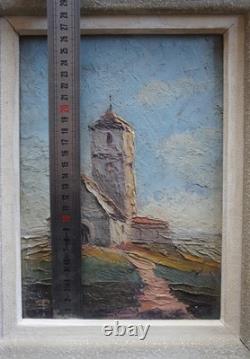 Chapelle de Querqueville (50). A. Pélissier. Huile sur bois. 1930. Cherbourg