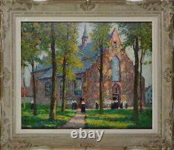 Charles Henri Verbrugghe 1877-1974. École Belge. Le béguinage de Bruges