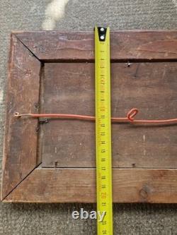 Charmant Ancien Tableau Peinture Marine Italie Bateau Vesuve Xix Eme