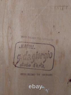 Chutes de Neige Paysage Hivernal Vieille Paysage Urbain Italien Peinture à Huile