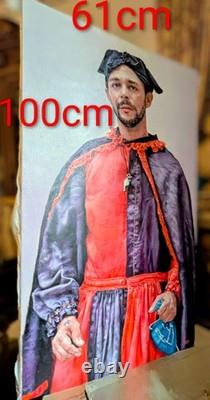 Claude Ganiage Portrait d'un Homme Brésilien Costumé Folia De Reis Huile/ Toile