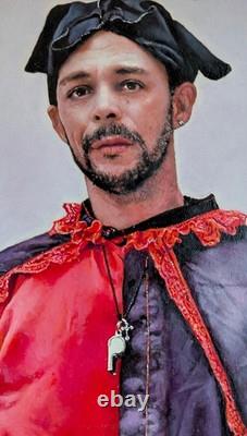 Claude Ganiage Portrait d'un Homme Brésilien Costumé Folia De Reis Huile/ Toile