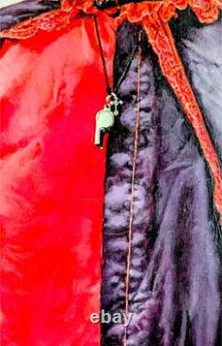 Claude Ganiage Portrait d'un Homme Brésilien Costumé Folia De Reis Huile/ Toile