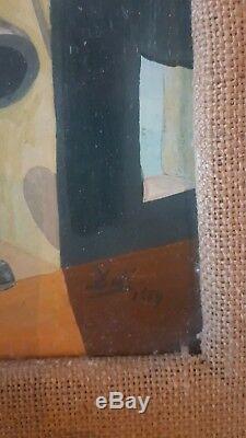 DALI Huile sur panneau d'un tableau de 1954 de Salvador DALI. Surréalisme DADA